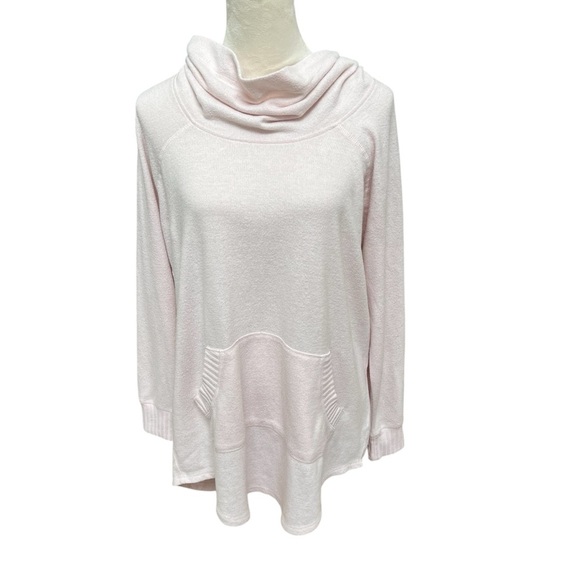 Torrid Super Soft Plush Light Pink Sweater Women’s Size 1 (1X) 16 / 18 Cowl Neck - Picture 1 of 9